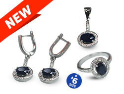 Oval Blue Sapphire Jewelleries-Ring ‘6