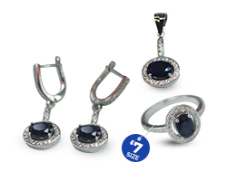 Oval Blue Sapphire Jewelleries-Ring ‘7