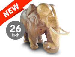 Wooden Elephant - 26 Inch