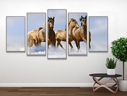 Shiny Stallion 5 Panel Wall Art